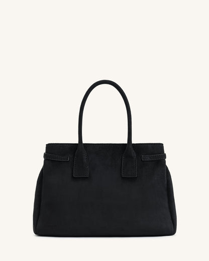 Miley Belt Embellished Tote Bag - Black
