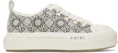 Amiri Women Gray MA Quad Jacquard Court Low Sneakers