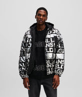 ALL-OVER LOGO PADDED JACKET