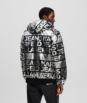 ALL-OVER LOGO PADDED JACKET