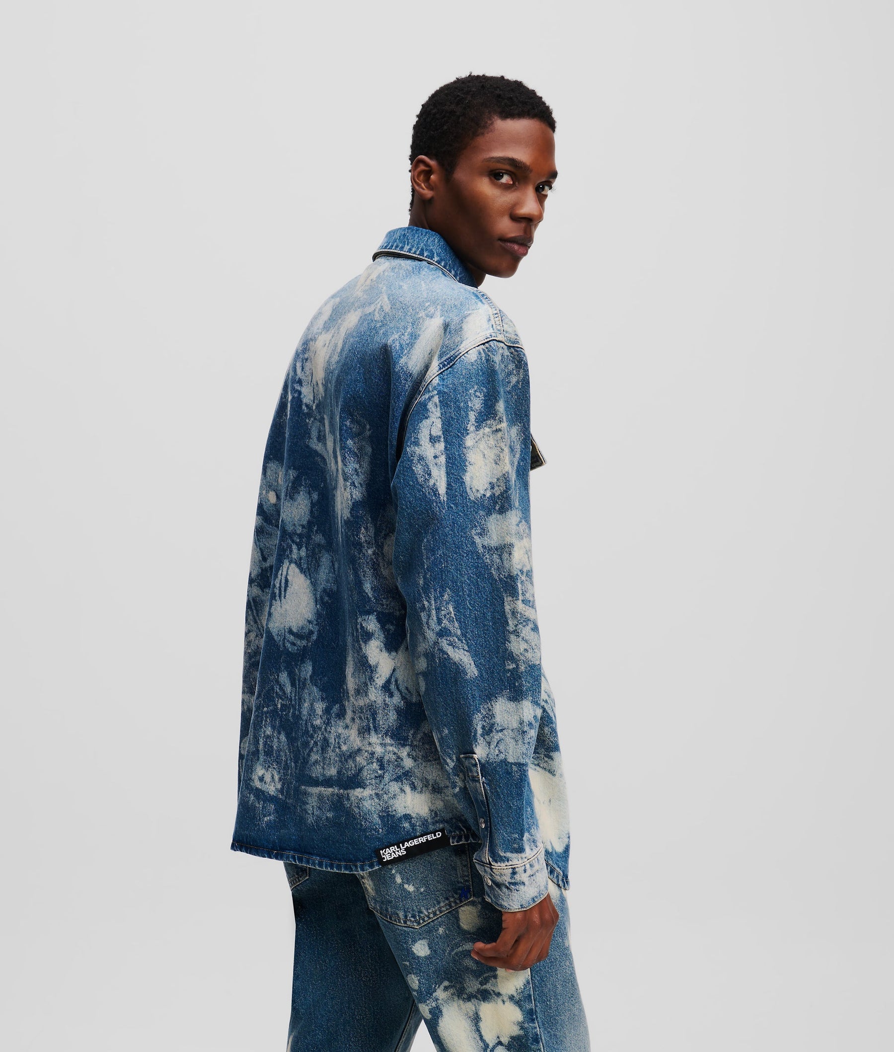 BLEACHED DENIM SHIRT