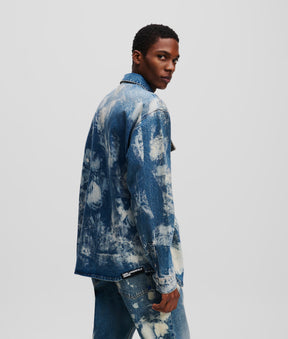 BLEACHED DENIM SHIRT
