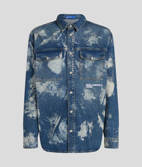 BLEACHED DENIM SHIRT