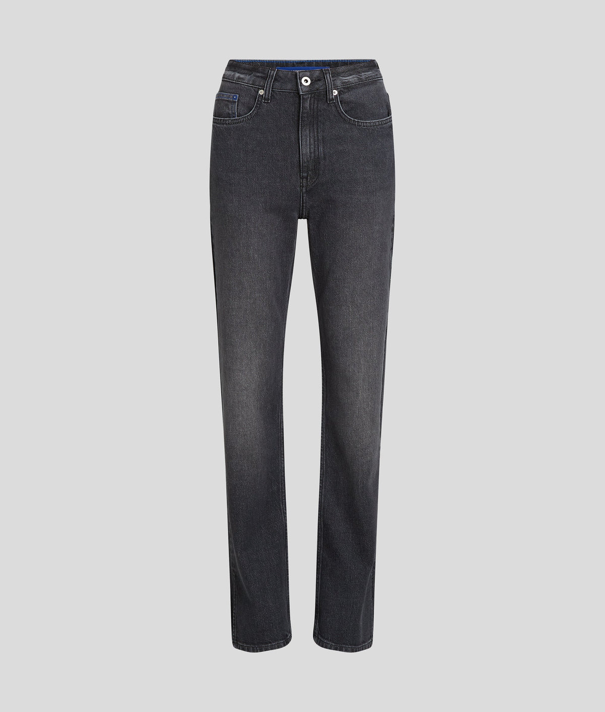 HIGH RISE SPLIT-HEM STRAIGHT TROUSERS