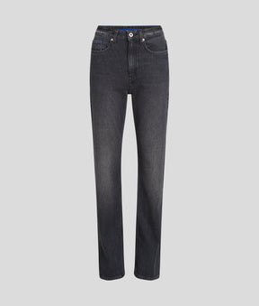 HIGH RISE SPLIT-HEM STRAIGHT TROUSERS