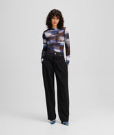 MIXED-MATERIAL TROUSERS