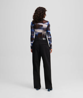 MIXED-MATERIAL TROUSERS