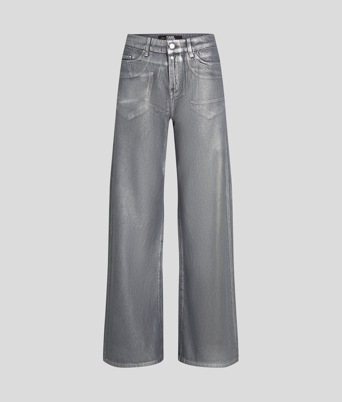 METALLIC WIDE LEG TROUSERS