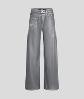 METALLIC WIDE LEG TROUSERS