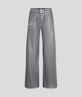 METALLIC WIDE LEG TROUSERS