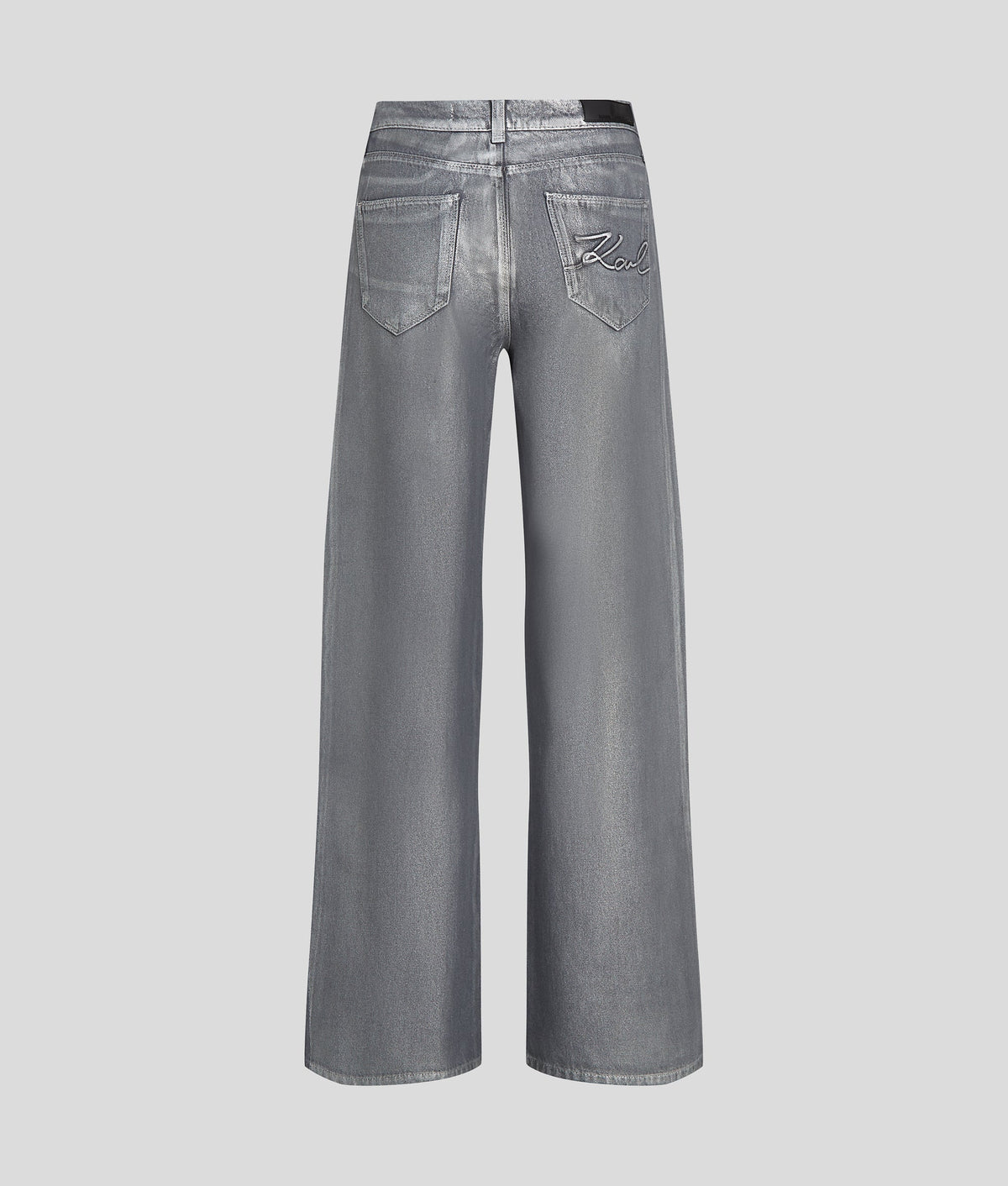 METALLIC WIDE LEG TROUSERS