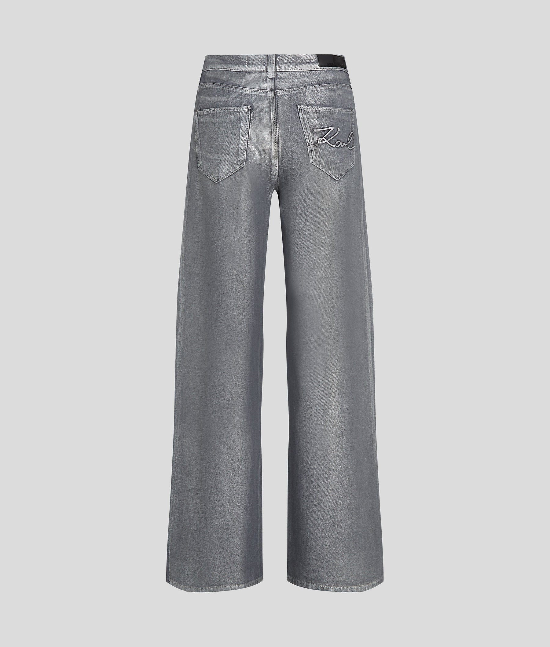 METALLIC WIDE LEG TROUSERS