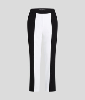 COLOR-BLOCK CIGARETTE TROUSERS