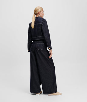 BUTTON-FLY WIDE-LEG JEANS