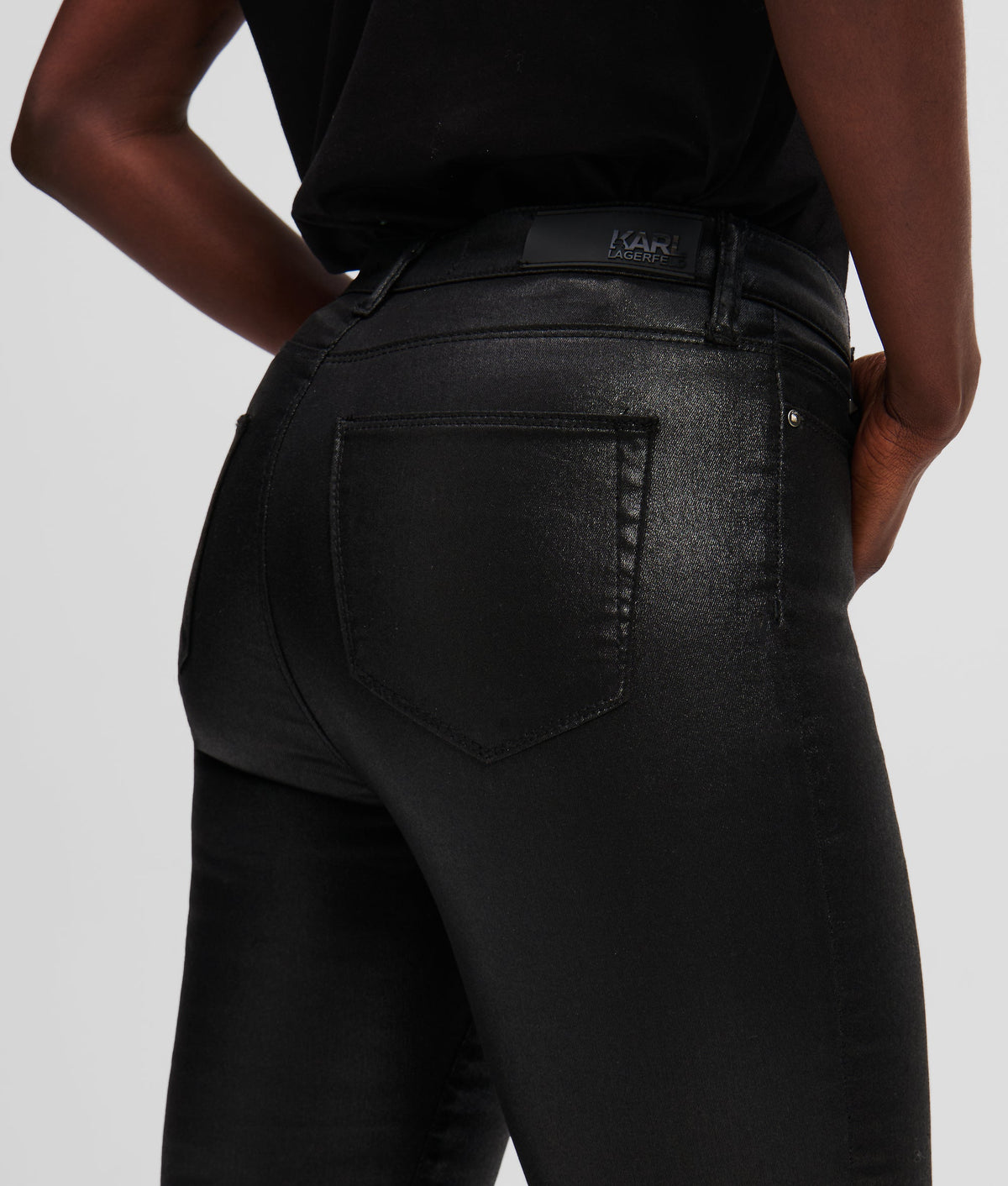 METALLIC SKINNY JEANS