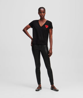 METALLIC SKINNY JEANS