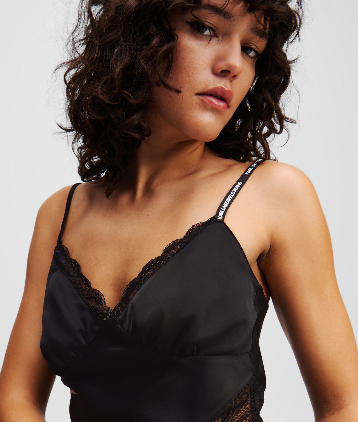 SATIN AND LACE TOP