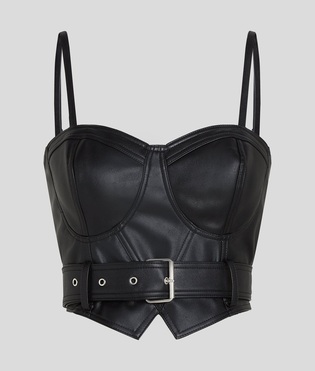 FAUX LEATHER TOP