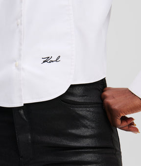BIB-DETAIL POPLIN SHIRT