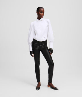 BIB-DETAIL POPLIN SHIRT