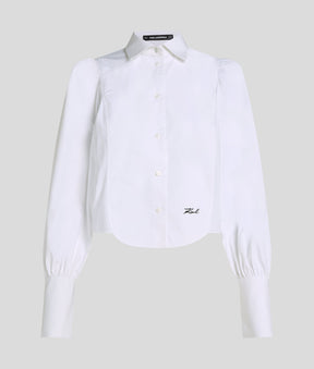 BIB-DETAIL POPLIN SHIRT
