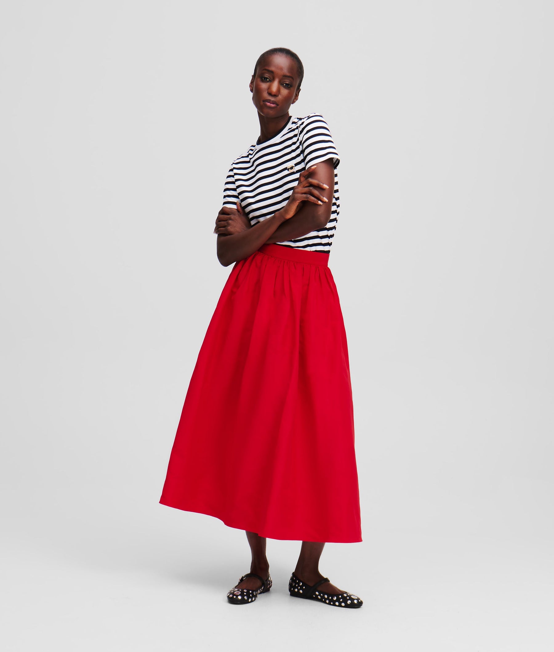 VOLUMINOUS MIDI SKIRT