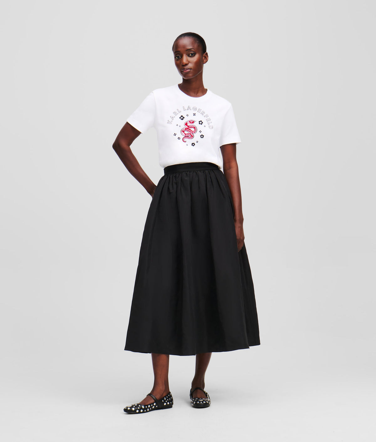 VOLUMINOUS MIDI SKIRT