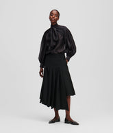 ASYMMETRIC PLEATED SKIRT