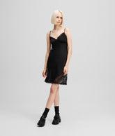 SATIN AND LACE SLIP DRESS