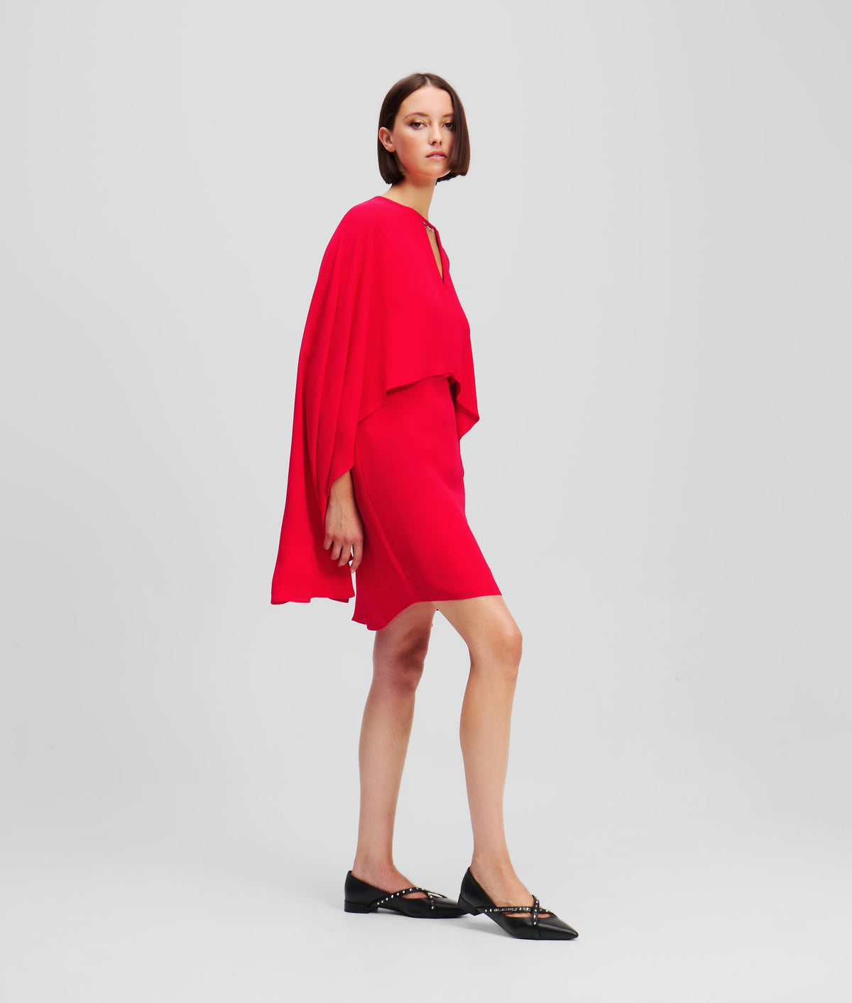 SHORT CAPE DRESS