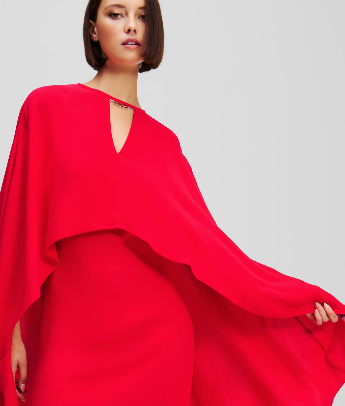 SHORT CAPE DRESS