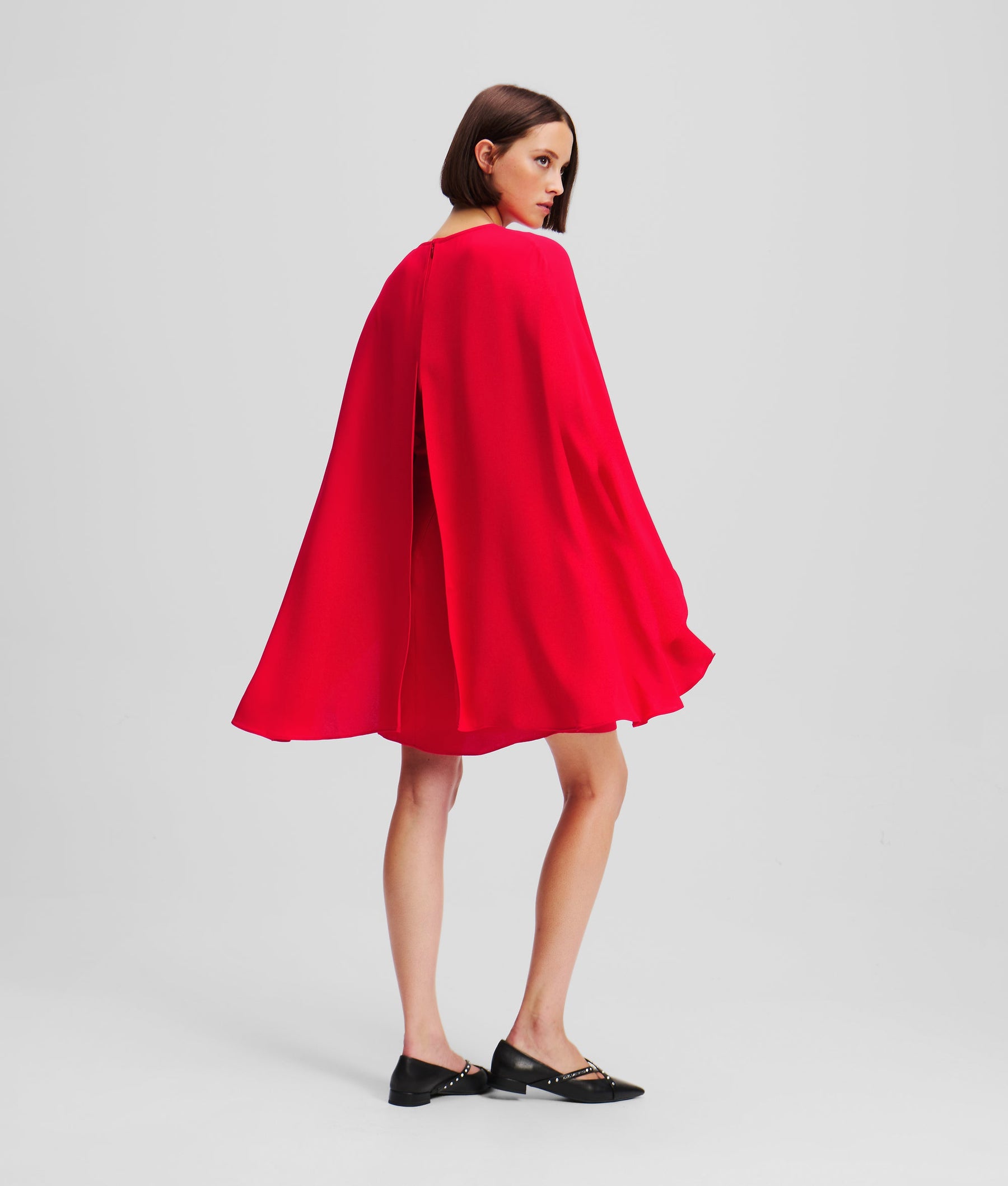 SHORT CAPE DRESS