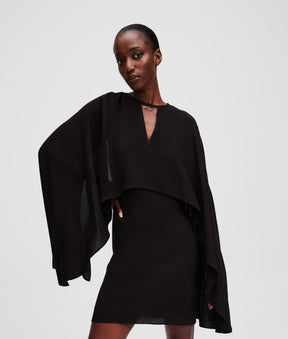 SHORT CAPE DRESS