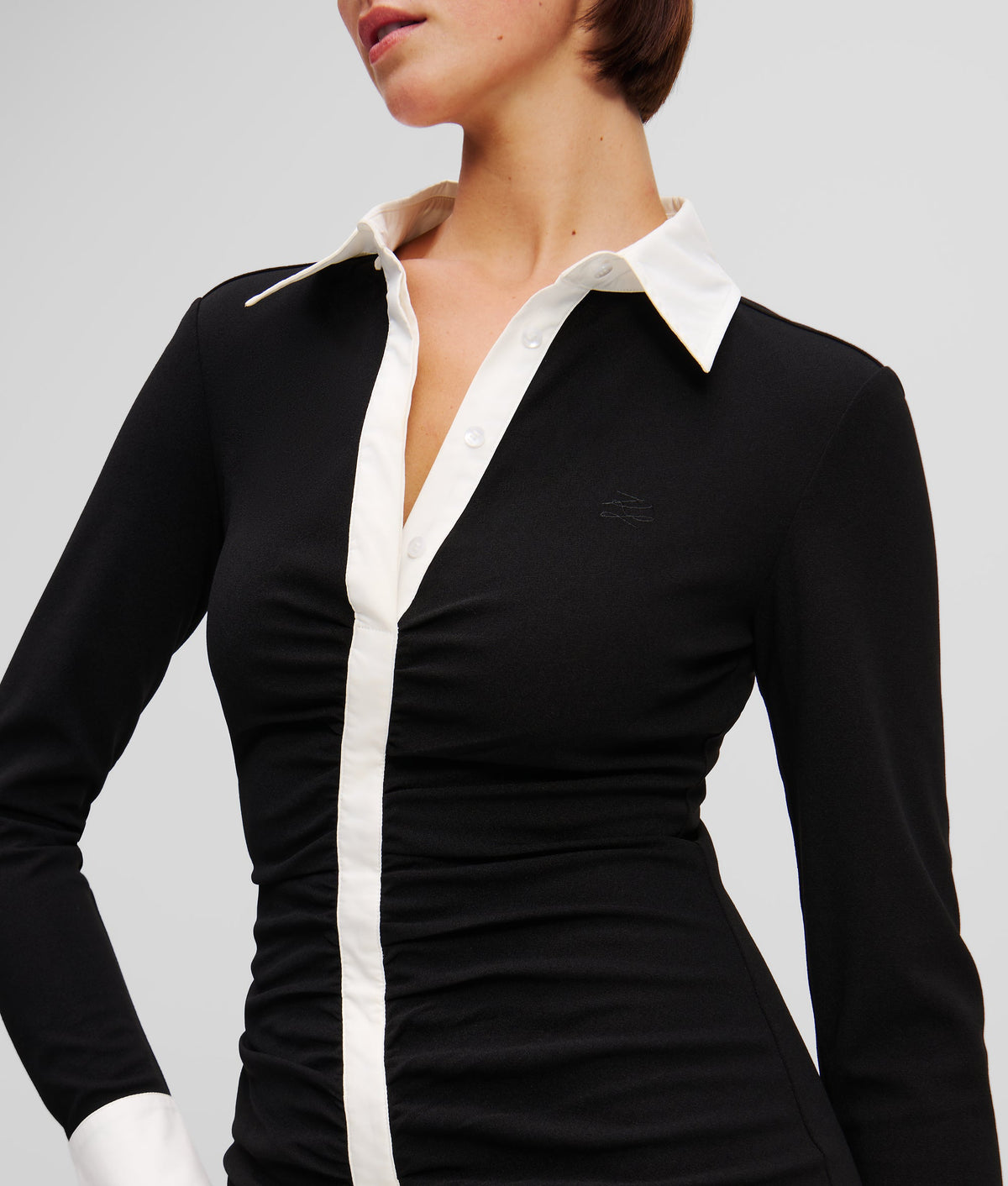 LONG-SLEEVED POLO DRESS