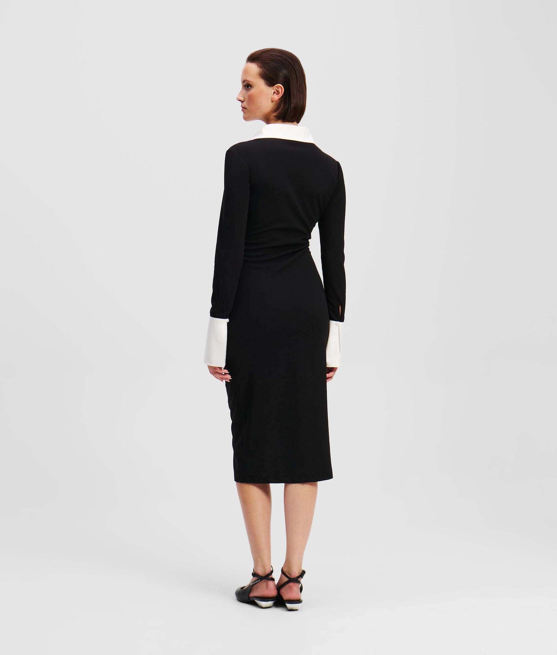 LONG-SLEEVED POLO DRESS