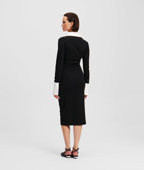 LONG-SLEEVED POLO DRESS