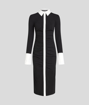 LONG-SLEEVED POLO DRESS