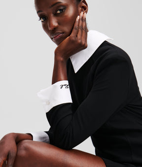 WHITE COLLAR DRESS