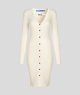 BUTTON-DOWN KNIT DRESS