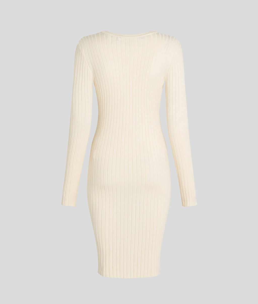 BUTTON-DOWN KNIT DRESS