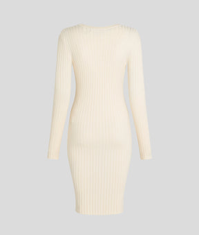 BUTTON-DOWN KNIT DRESS