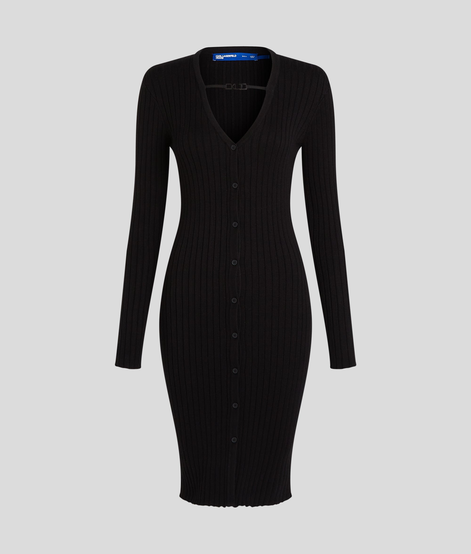 BUTTON-DOWN KNIT DRESS