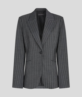 METALLIC PINSTRIPE BLAZER