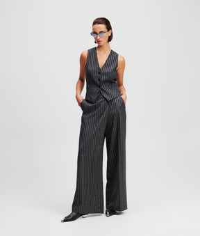 METALLIC PINSTRIPE WAISTCOAT