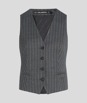 METALLIC PINSTRIPE WAISTCOAT