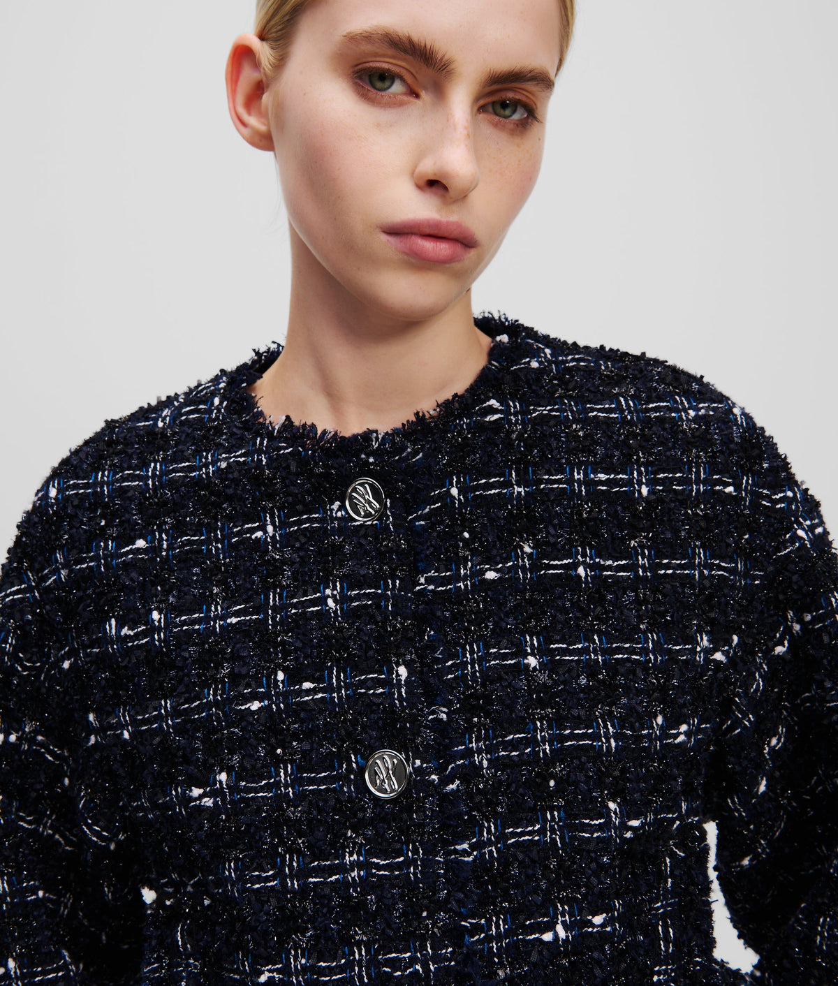 KARL ESSENTIAL BOUCLÉ BOMBER JACKET