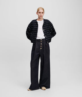 KARL ESSENTIAL BOUCLÉ BOMBER JACKET