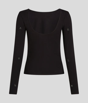 RHINESTONES OPEN BACK TOP