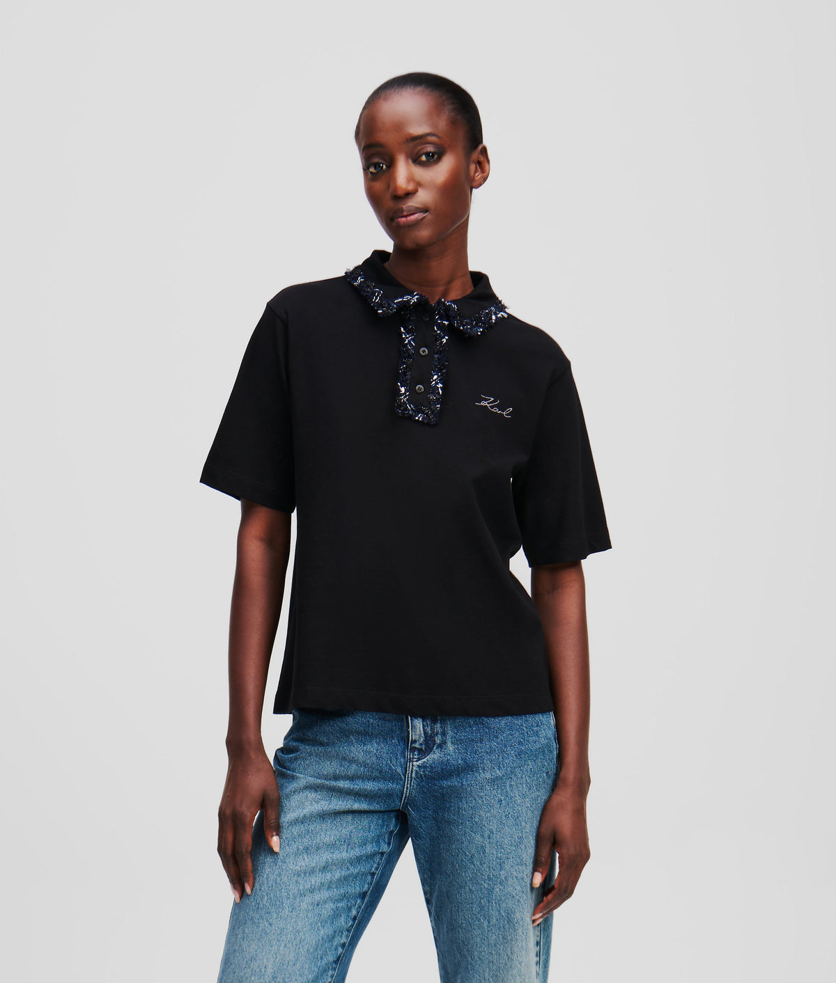 BOUCLE POLO SHIRT