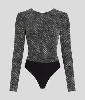 METALLIC RHINESTONE BODYSUIT